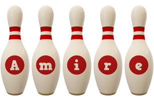 Amire bowling-pin logo