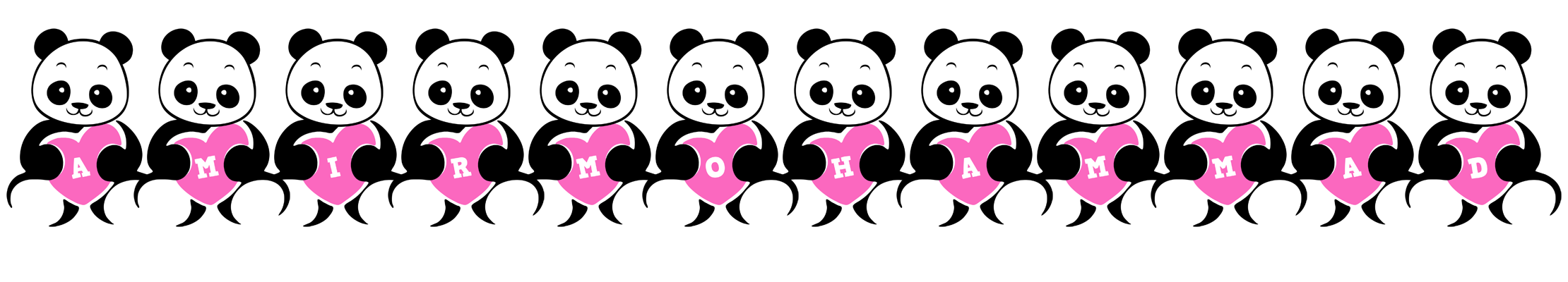 Amirmohammad love-panda logo