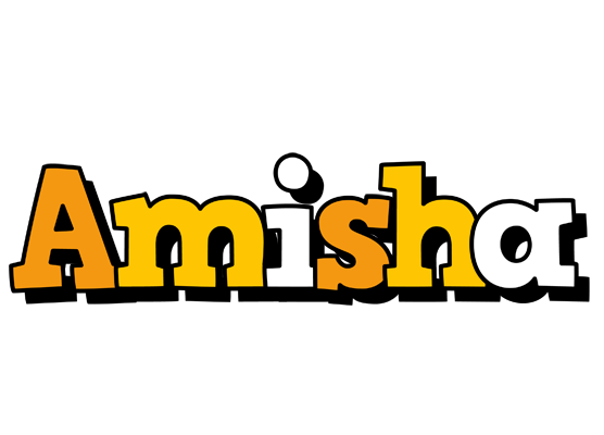 Amisha cartoon logo