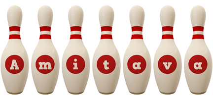 Amitava bowling-pin logo