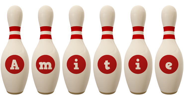 Amitie bowling-pin logo