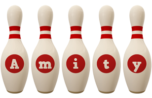 Amity bowling-pin logo