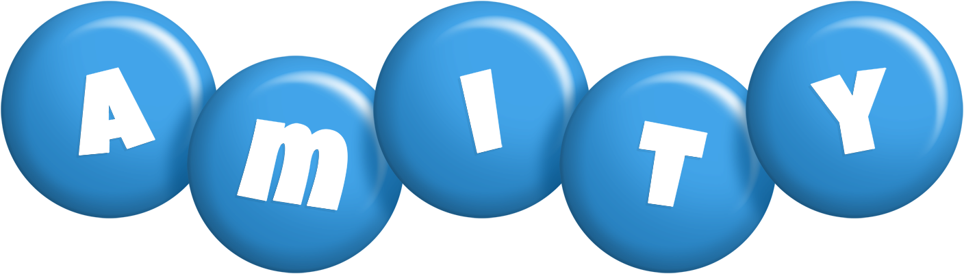 Amity candy-blue logo
