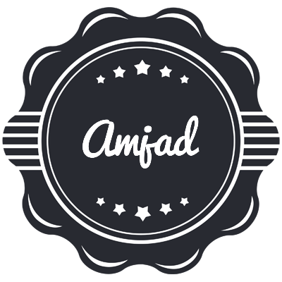 Amjad badge logo