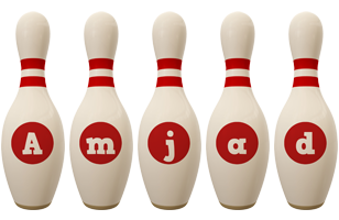 Amjad bowling-pin logo