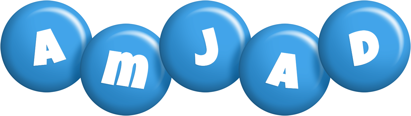 Amjad candy-blue logo