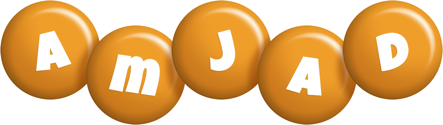 Amjad candy-orange logo