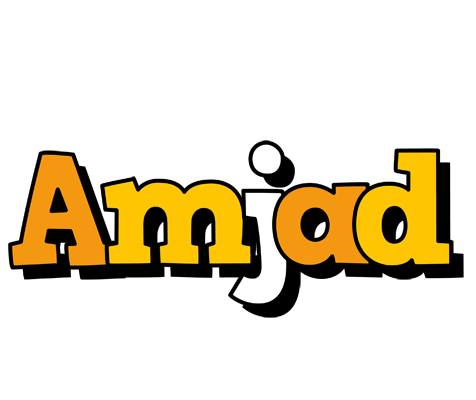 Amjad cartoon logo