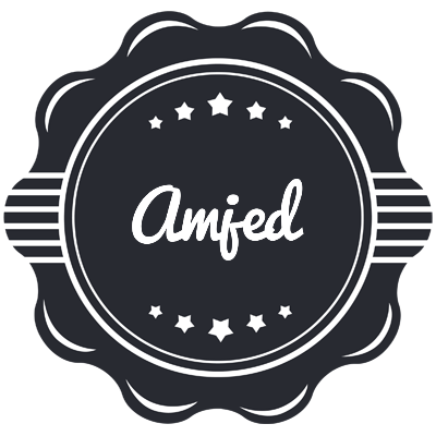 Amjed badge logo