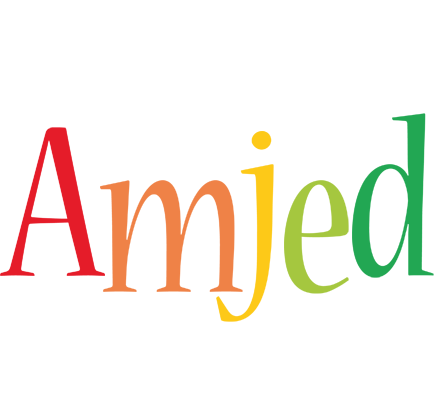 Amjed birthday logo