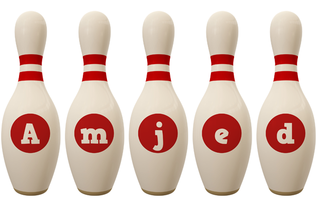 Amjed bowling-pin logo