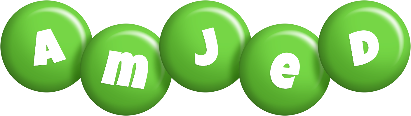 Amjed candy-green logo