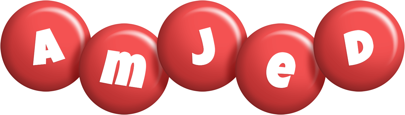 Amjed candy-red logo