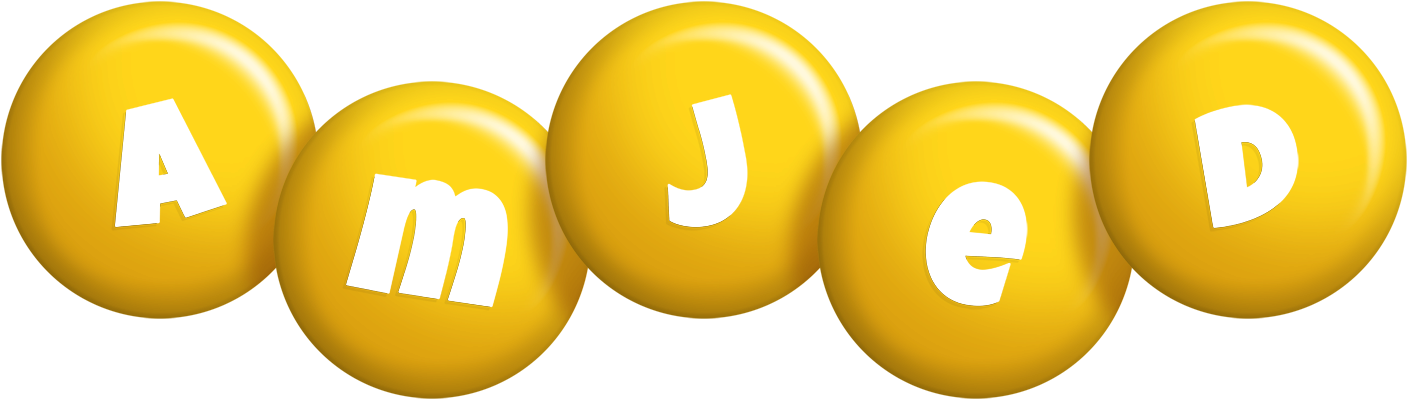 Amjed candy-yellow logo