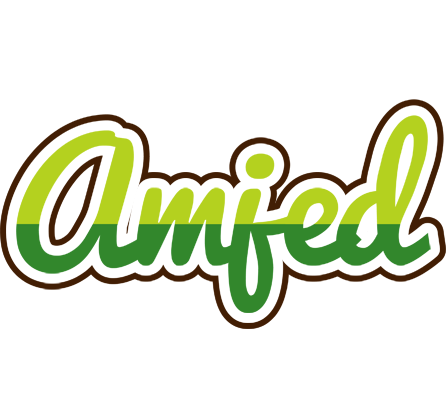 Amjed golfing logo