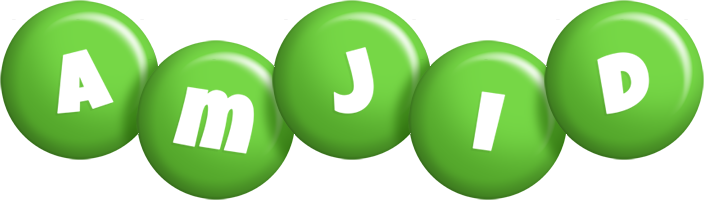 Amjid candy-green logo