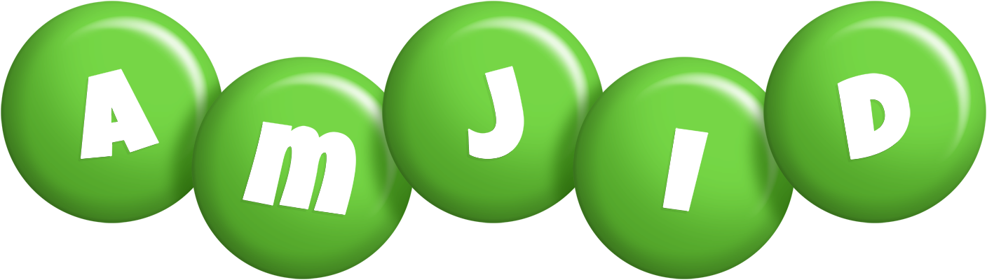 Amjid candy-green logo