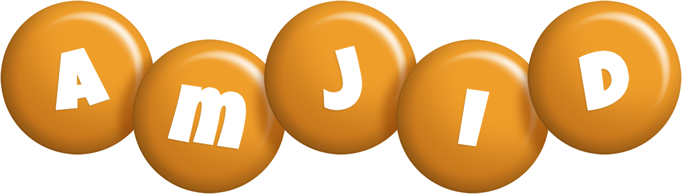Amjid candy-orange logo