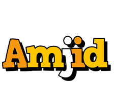 Amjid cartoon logo