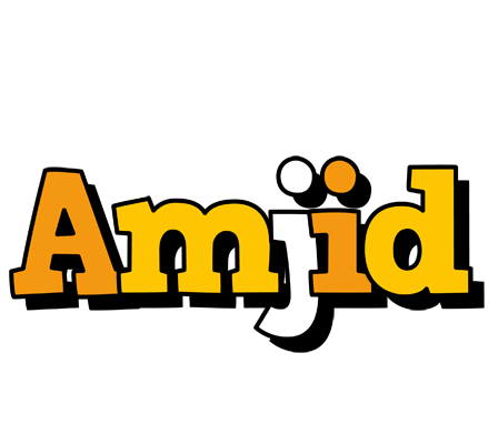 Amjid cartoon logo