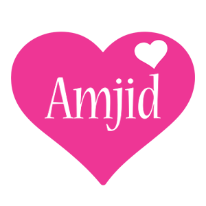 Amjid love-heart logo