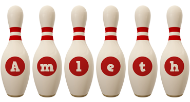 Amleth bowling-pin logo