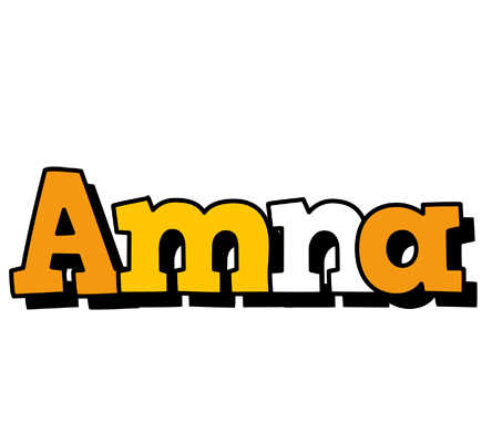 Amna cartoon logo