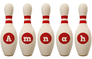 Amnah bowling-pin logo