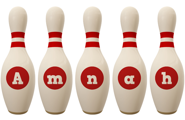 Amnah bowling-pin logo