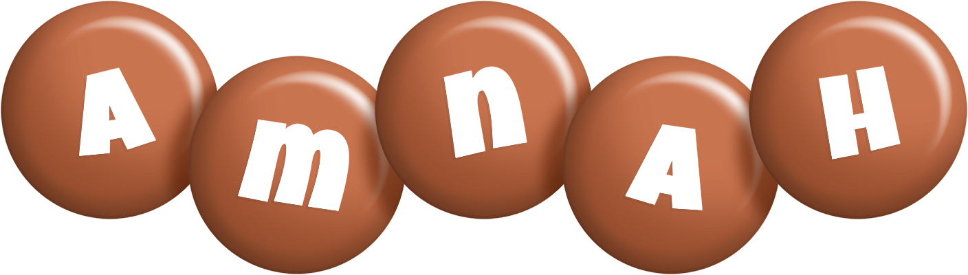 Amnah candy-brown logo
