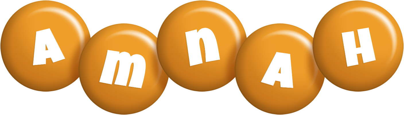 Amnah candy-orange logo