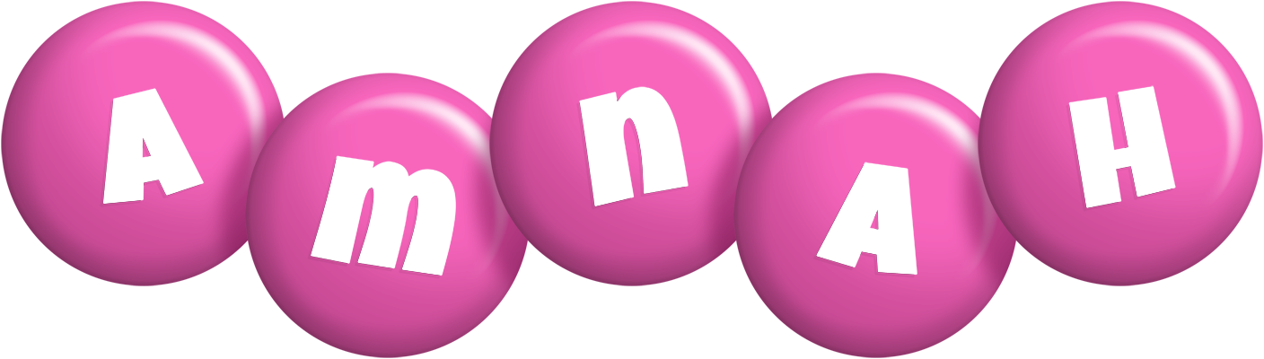 Amnah candy-pink logo