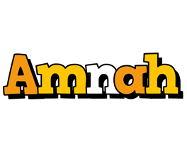 Amnah cartoon logo