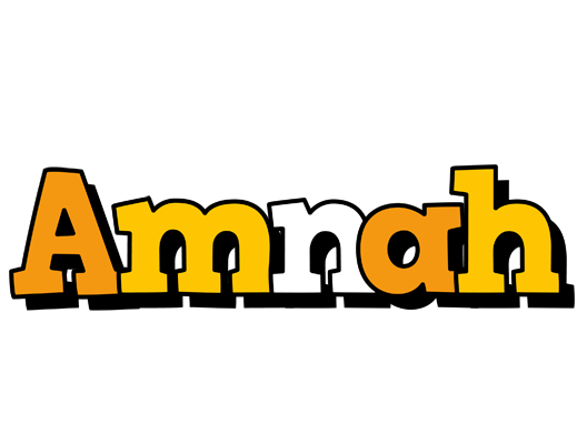 Amnah cartoon logo