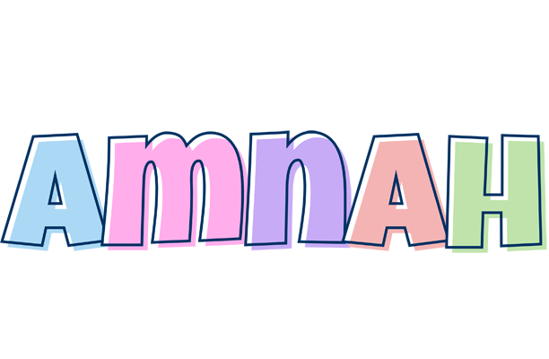 Amnah pastel logo