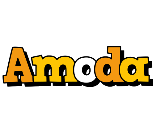 Amoda cartoon logo