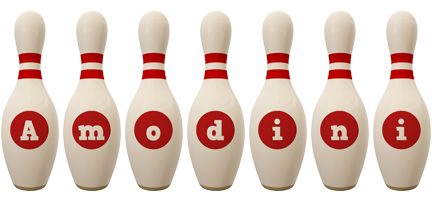 Amodini bowling-pin logo