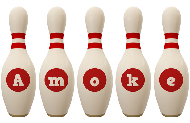 Amoke bowling-pin logo