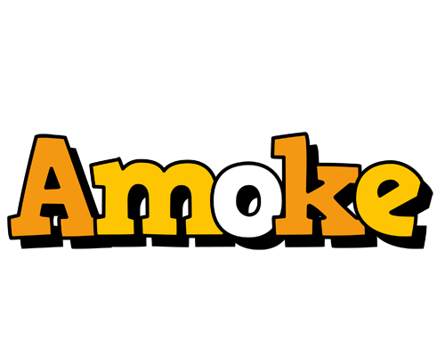 Amoke cartoon logo