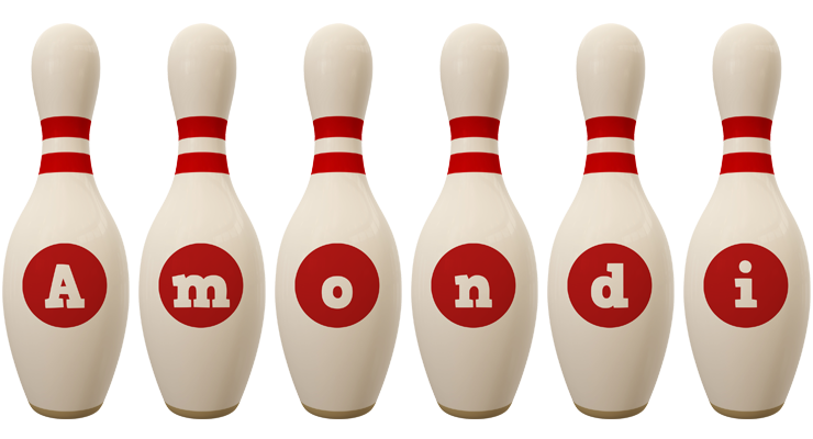 Amondi bowling-pin logo