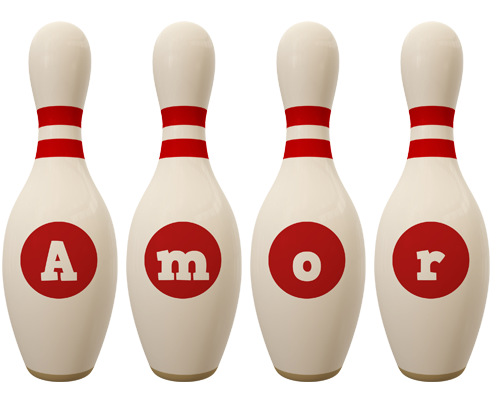 Amor bowling-pin logo