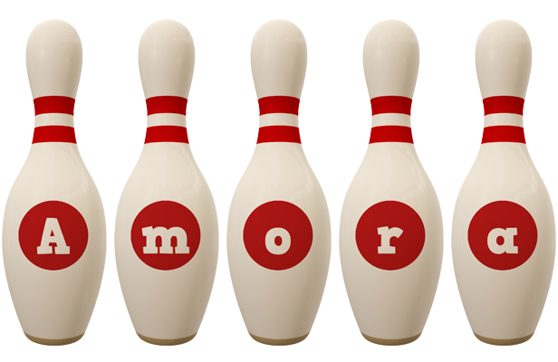 Amora bowling-pin logo