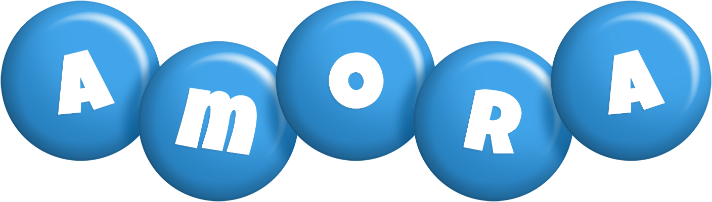 Amora candy-blue logo