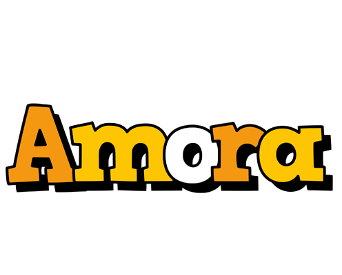 Amora cartoon logo