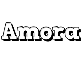 Amora snowing logo