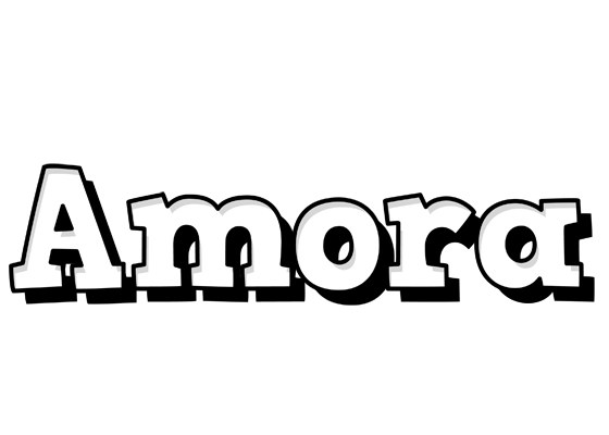 Amora snowing logo