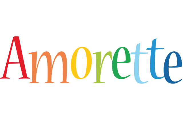Amorette birthday logo