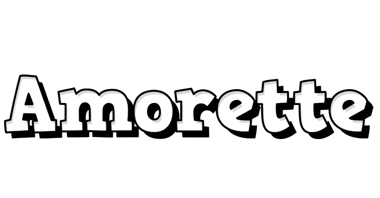 Amorette snowing logo