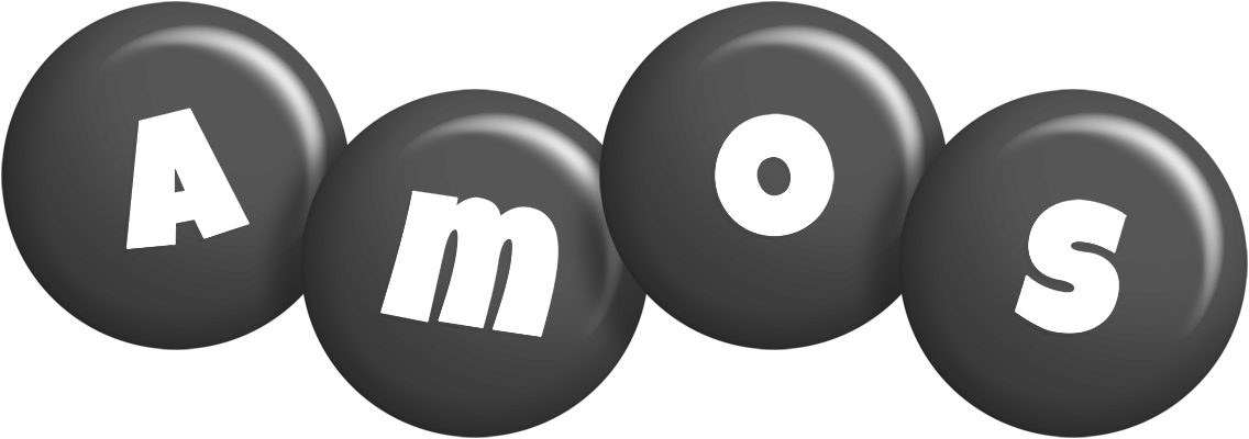 Amos candy-black logo