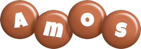Amos candy-brown logo